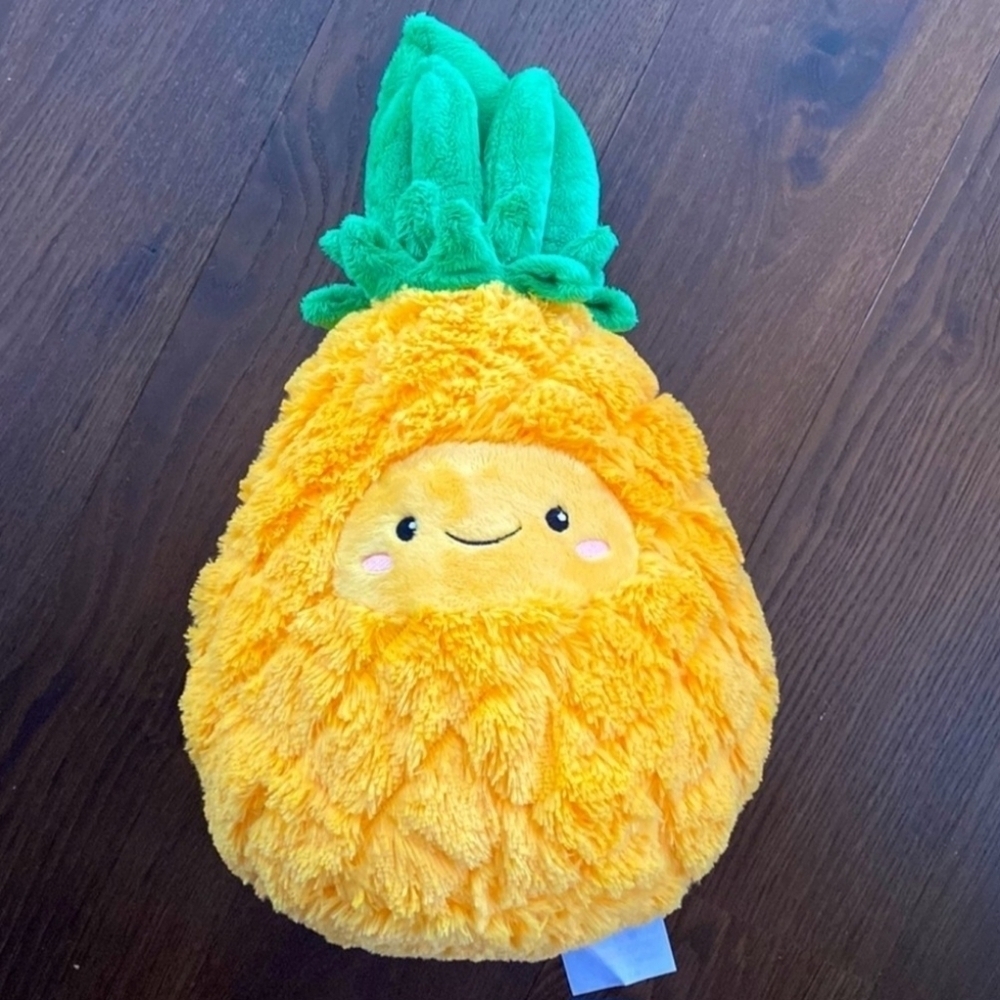 SQUISHABLE Comfort Food Smiling Pineapple 15" Plush Stuffed Animal Yellow Green